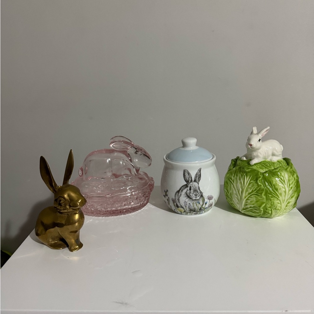 Bunny trinket jars